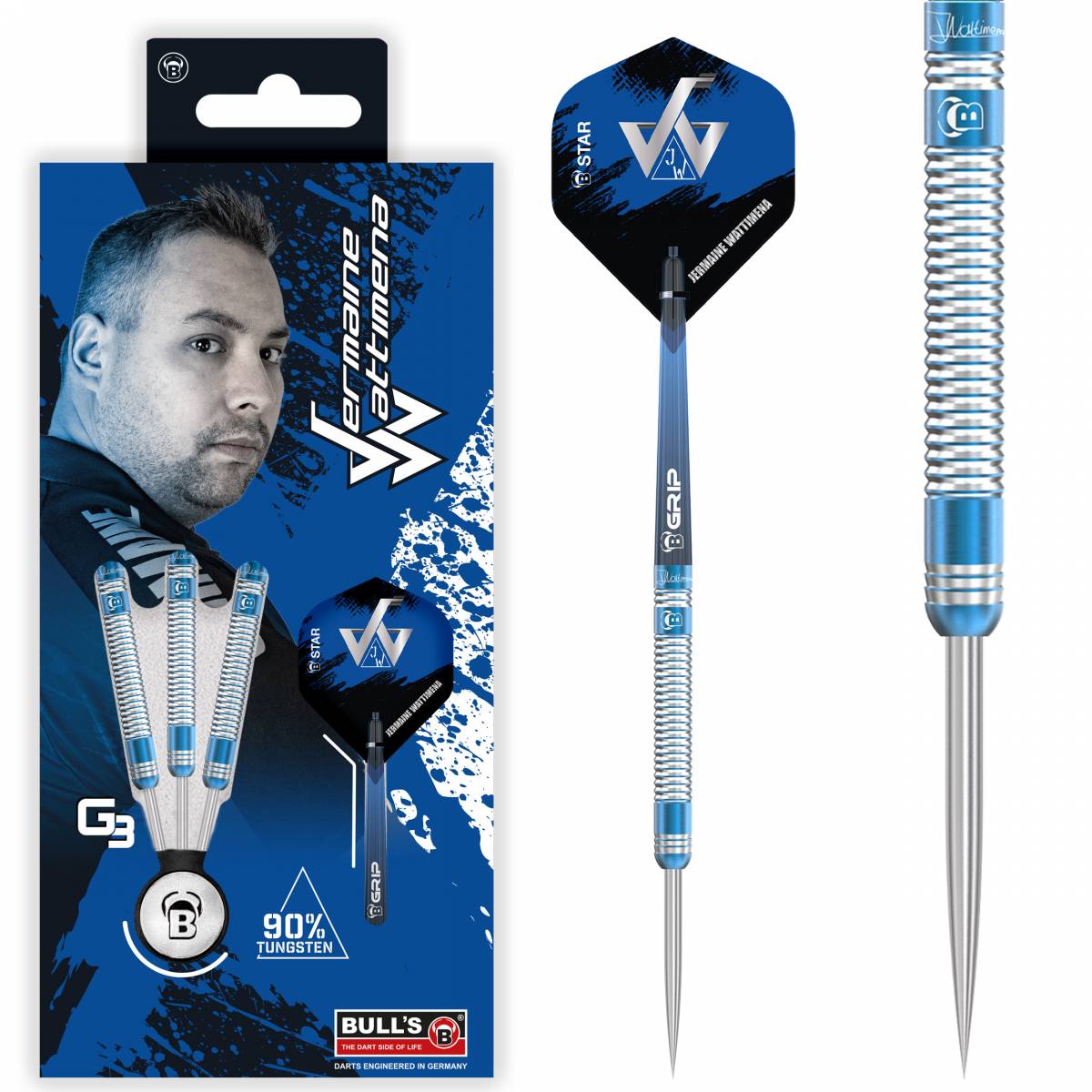 Set darts BULL'S Jermaine Wattimena G3, otel, 24 g
