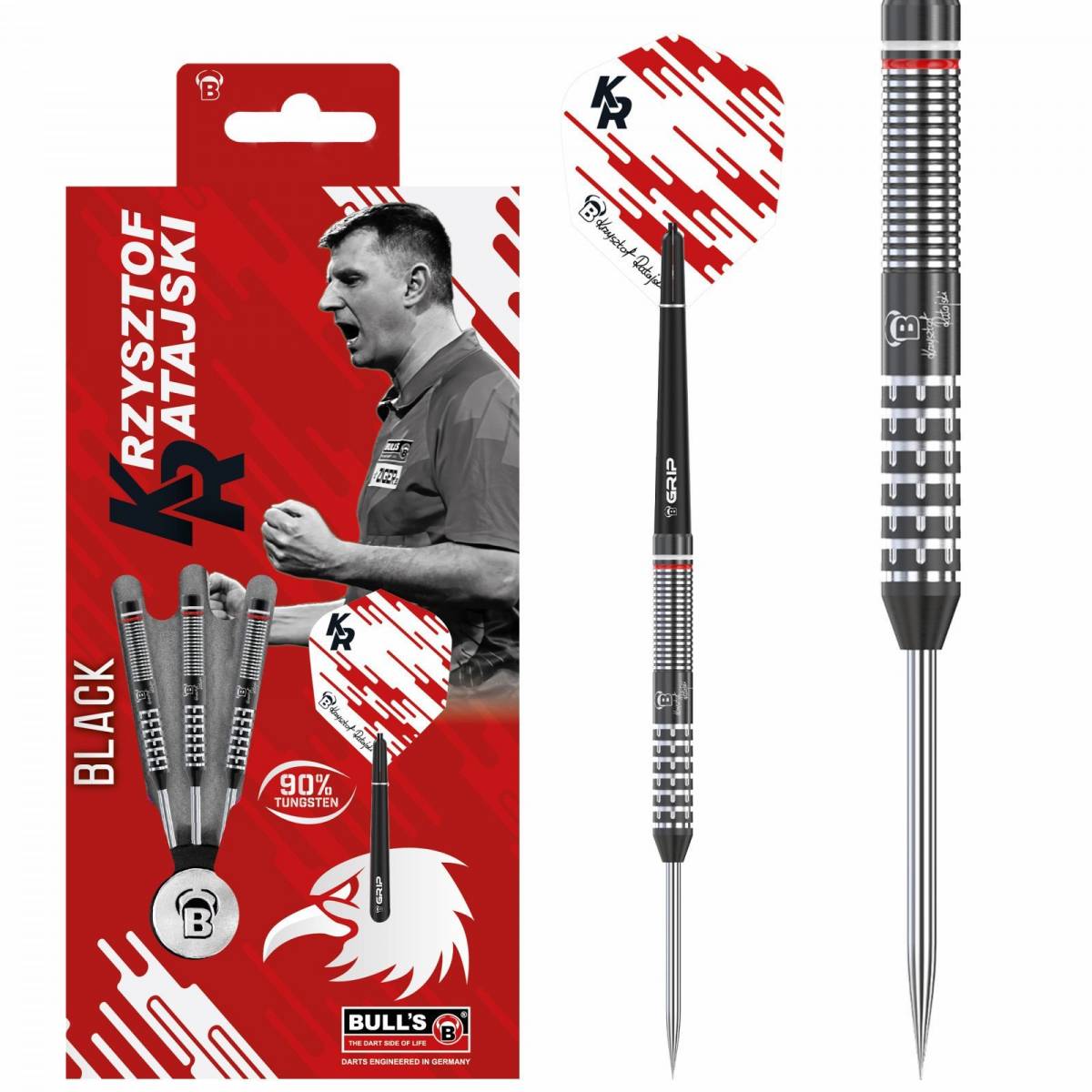 Set darts BULL'S Krzysztof Ratajski G2, otel, 26 g