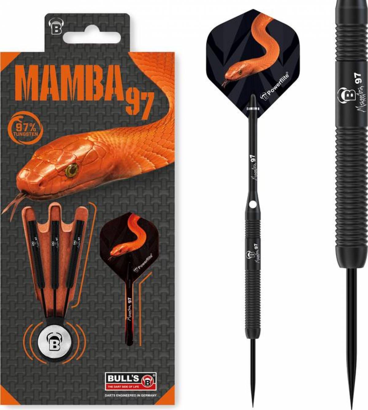 Set darts BULL'S Mamba 97 M1, otel, 25 g