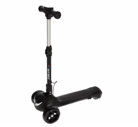 Trotineta Electrica Silvis cu 3 Roti pentru Copii 3-12 Ani, Inălțime Reglabila, Pliabila, Baterie Litiu, Negru